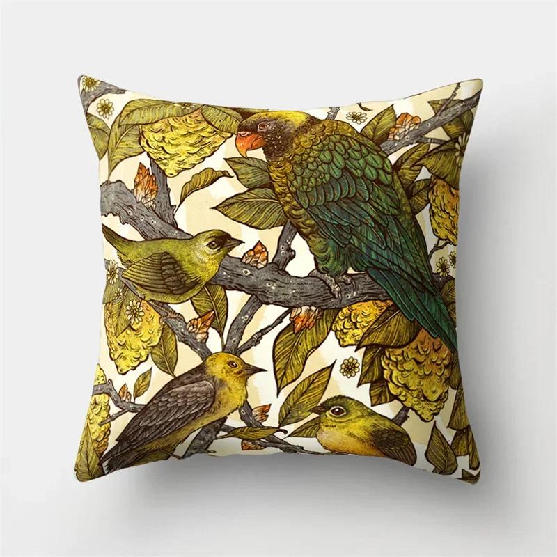 Four Seasons Natural Landscape Double-Sided Printed Pillow Cover Short Plush Suitable Living Rooms Bedrooms Throw Cushion Cover