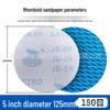 5" Diamond Flocked Sandpaper, 4" Round Self-Adhesive Anti-Clog Polishing Sheet for Wood and Wall.
