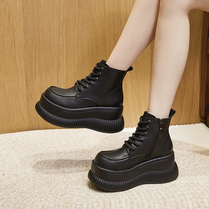 Fashion Women's autumn winter new thick soled simple comfortable versatile short boots daily leisure  wear-resistant women's shoes