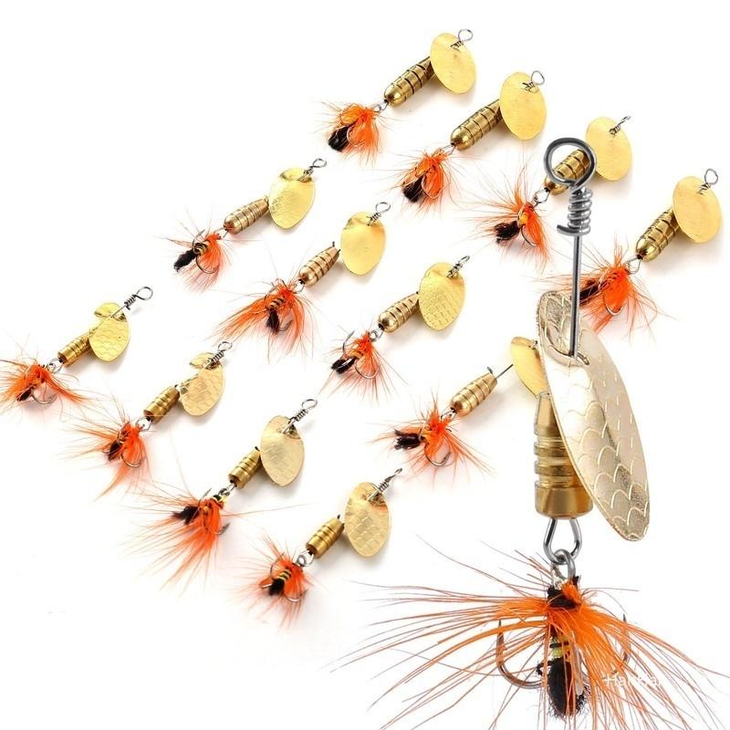 Rybářské návnady Spinner 5ks Kovové rybářské návnady Návnada Pstruh Losos Sada návnad s tvrdou kovovou lžičkou