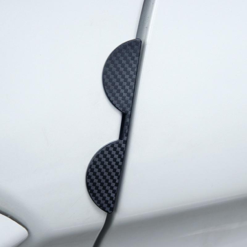 Car Door Anti-collision Carbon Fiber Sticker - Scratch & Rub-Resistant Soft Rubber Strip