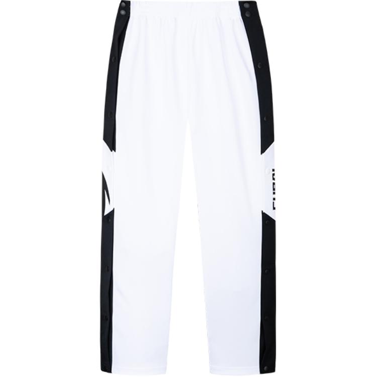 Anta Basketball Series Color Block Comfortable Lace-Up Casual Pants Men Bottoms Pure-White Basic-Black 152441333-1
