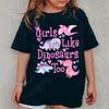 100% Cotton Kids Girls' Black Animal Cartoon T Shirt Tee Crew Neck Short Sleeve Outdoor Daily Vacation Classic Casual Print Summer