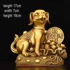 Creative Pure copper good fortune Dog Sculpture Decor Buddha hall worship porch handicraft Crafts Decor small Dog Sculpture, 1Pc