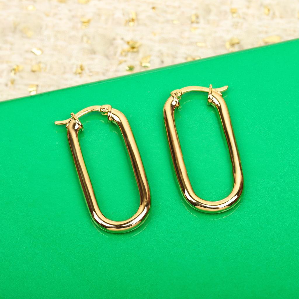 New In Hot Brand Vintage Earring for Women Luxury Jewelry Designer Eardrop Copper Fashion Simple Green Lady Party Big Earrings