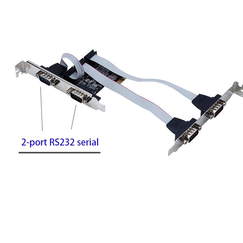 Expansion Serial Card PCI-E to RS232 serial card+parallel card PCI-E Riser Card PCI-E Expansion Card for Desktop AX99100 chip PCIE to Serial Port