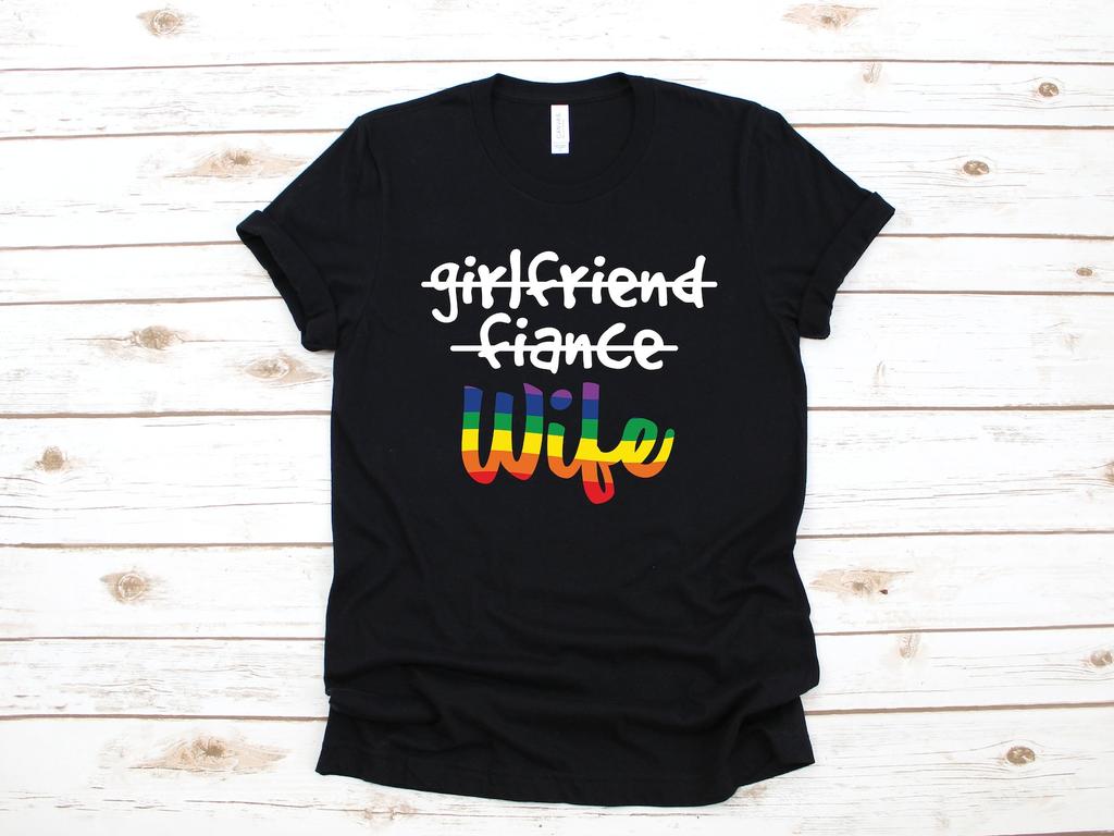 Girlfriend Fiance Wife Gay T-Shirt, LGBTQ Lesbian Wife, Tank Top, T-shirt, T-shirt,T-shirt, Kids Tee Apparel Gift