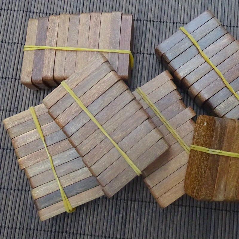 2pcs Purple Sandalwood Necklace, Blank Laser Engraving Material, Ebony Pendant, Accessory, Semi-finished Wooden Plaque Pendant