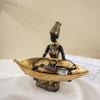 AEE4-Black Woman Resin Tray - Luxury Home Decor For Living Room Candy Holder Container Table Decoration Fruit Bowl Ornaments