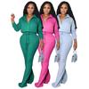 Women's Casual Sportswear Two-Piece Set – Long-Sleeved Jacket for Autumn