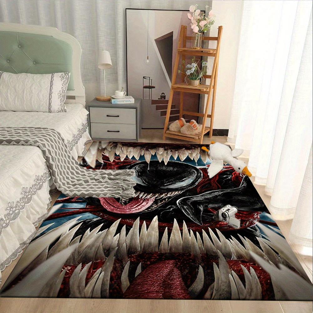 1pz Tappeto Area Tappeto Venom, Camera da Letto e Sala Giochi Durevole, Resistente alle Macchie e Facile da Pulire, Soggiorno