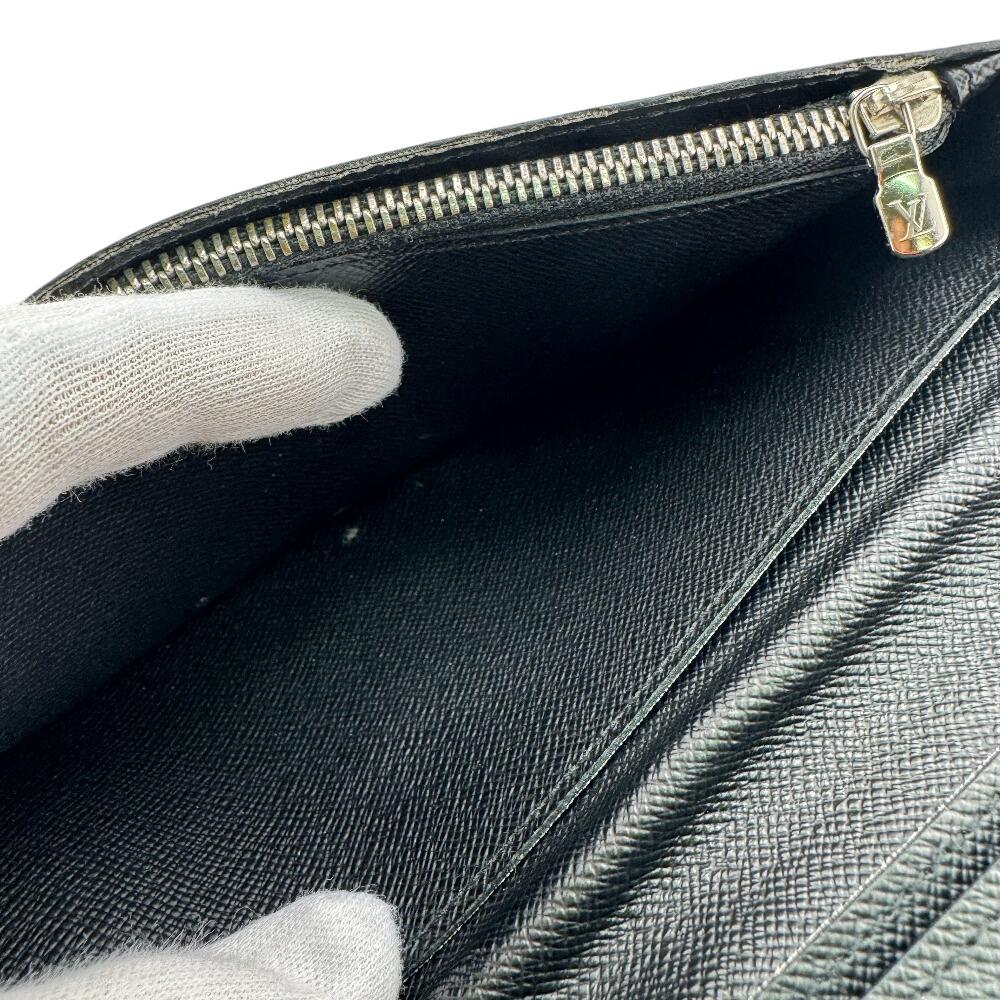 LOUIS VUITTON N62665 Damier Grafitte leather Brazza Portefeuille Purse gray leather mens Used