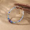 Arvaleff Fashionable Blue Aventurine, White Jade, and Amethyst Beaded Bracelet
