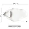 White Ceramic Dinner Plate Dumpling Plates with Sauce Grid Boiled Shrimp Plate Sushi Plates Dim Sum Dish Snack Bowls Fruit Trays