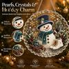 Faux Pearl Art Kits for Adults Christmas Ornament DIY Kit, Hanging Angel Santa Suncatcher, 3D Window Sparkling Sun Catcher Craft Kit Adults,