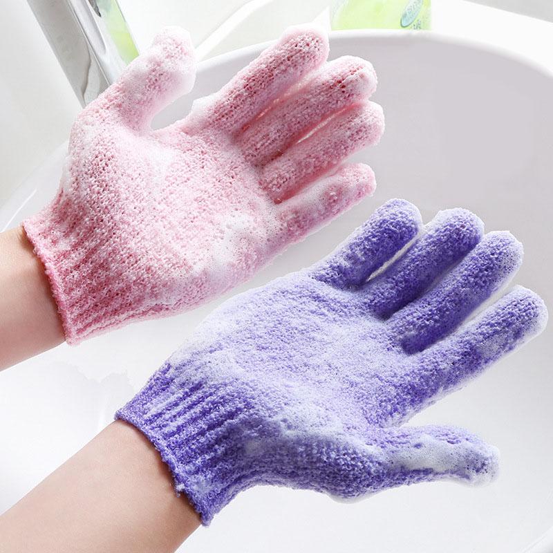 

Nylon Shower Bath Glove Exfoliating Mitt Glove Skin Wash Spa Massage Foam Sponge Scrub Body Scrubber Cleaner Glove for Bathroom