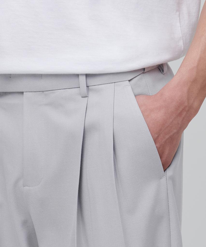 MUSINSA STANDARD Super Wide Hidden Banding Slacks [Light Gray]