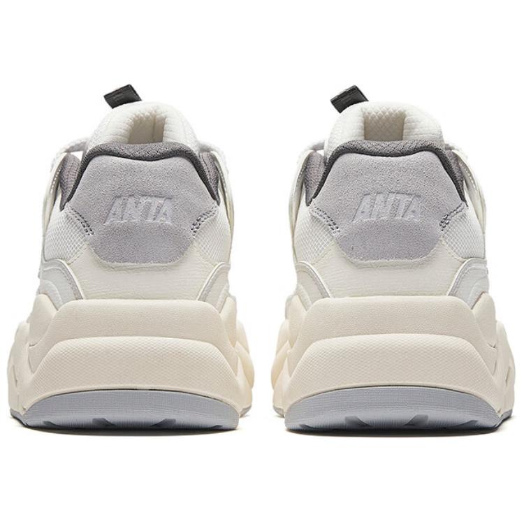 New Anta Little Blue Orchid Anti Slip Wear Resistant Low Top Skateboard Shoes Women's White Gray 122448036-1