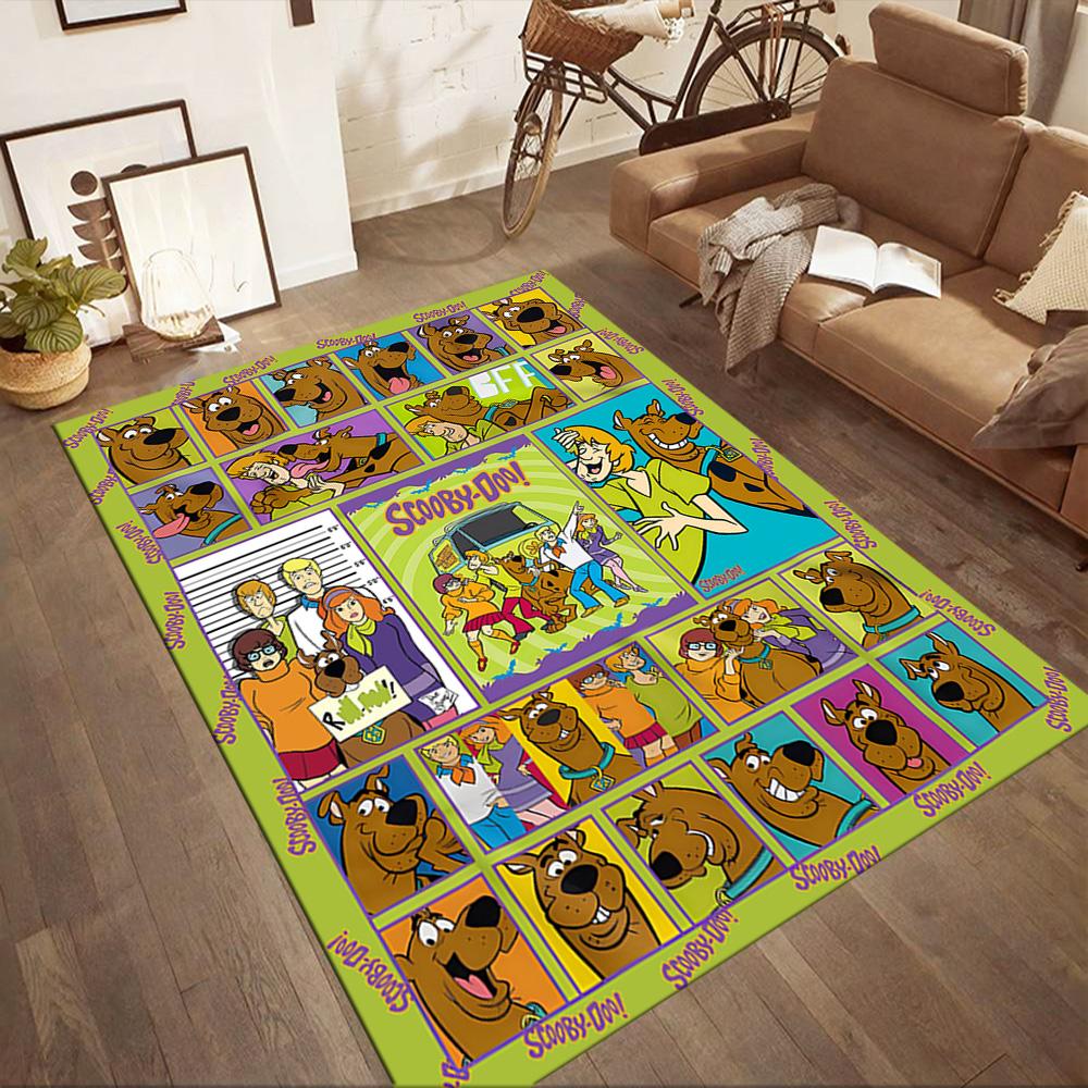 Scooby-doo Mystery Solving Team Square Rugs Are a Great Choice for Living Rooms, Bedrooms, Home Décor, and As Gifts.