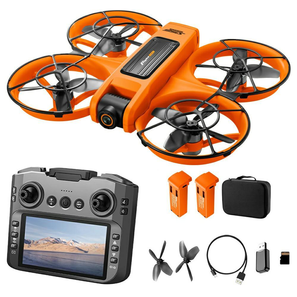 S156 Bezkartáčový RC dron HD kamera Optické polohování RC letadlo s ovladačem s obrazovkou, 2 baterie