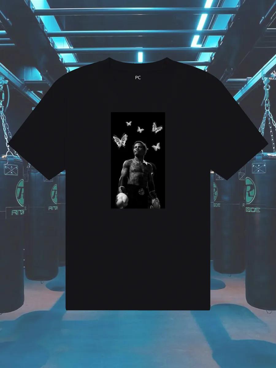 Black T-shirt with Gervonta / Tank print S
