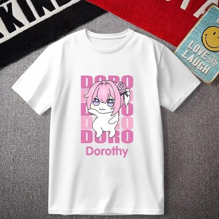 

Горячий Дороти Пейн Одежда Футболка с коротким рукавом Розовые волосы Выражение Аниме Принт Хлопковая футболка Аниме Атрибутика 4XL