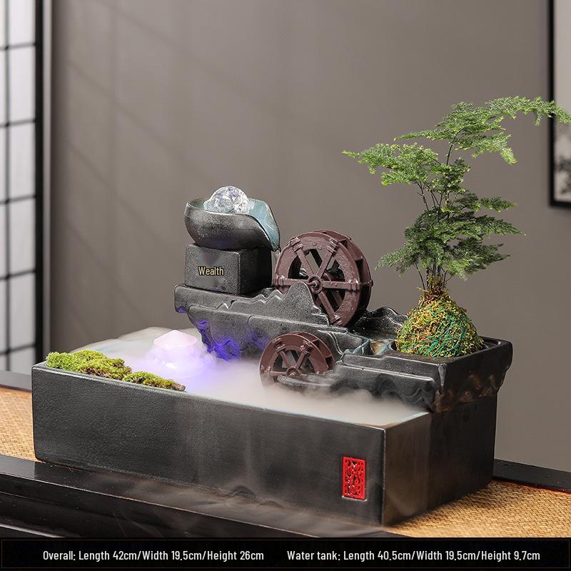 Feng Shui Flowing Water Ball Fountain for Living Room or Desktop Decor