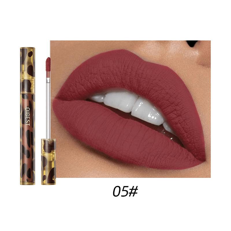 Matte Velvet Misted Leopard Lip Glaze Is Easy To Apply Color, Does Not Stain The Cup, Does Not Fade