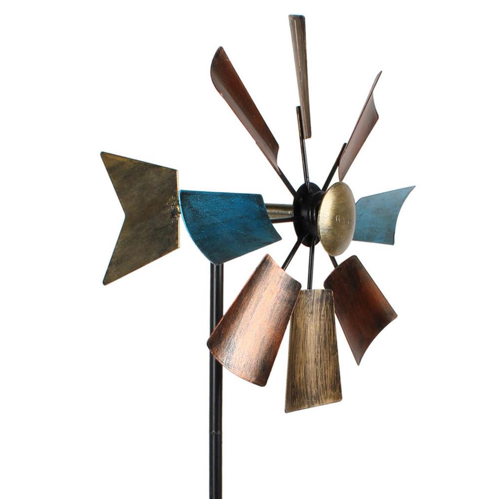Decorative Wind Mill Iron Wind Toys Lawn Pinwheels for Outdoor Yard Terrace