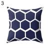 Navy Blue Geometric Cushion Pattern Pillow Case Home Cover Office Sofa