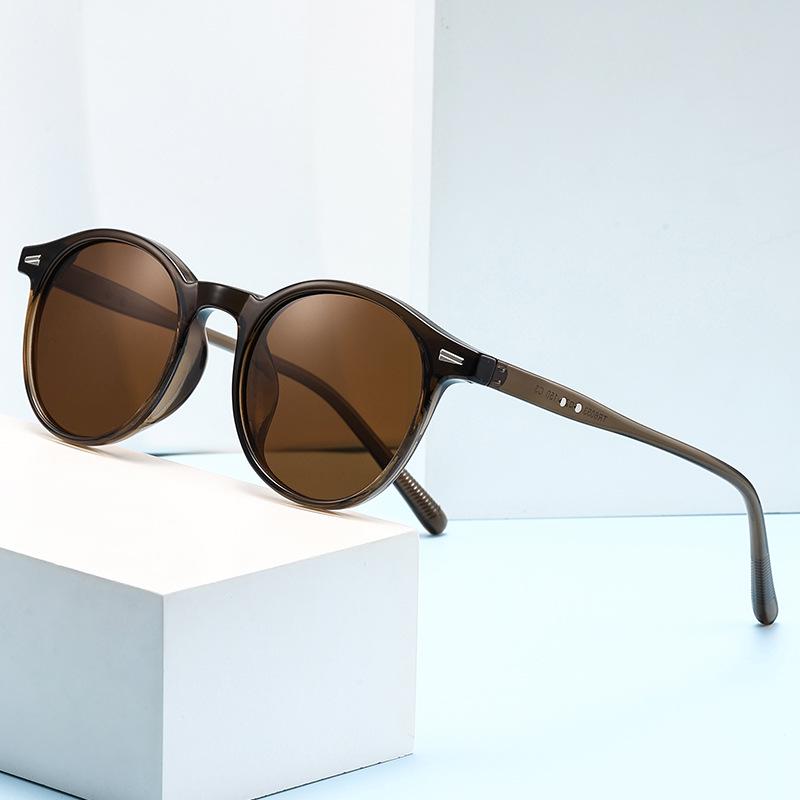 Unisex Small Round Celebrity Style Sunglasses with UV Protection for Outdoor Driving