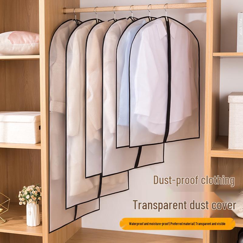 Funda de Polvo Lavable de PEVA Transparente para Ropa, Abrigos y Trajes