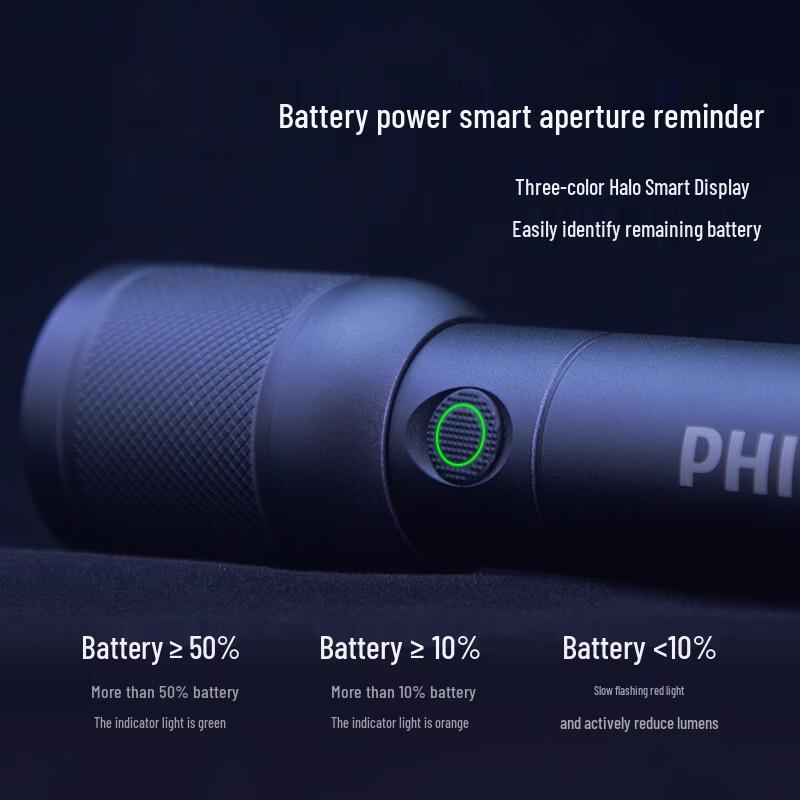 Philips SFL6168 High-Power Rechargeable LED Flashlight
