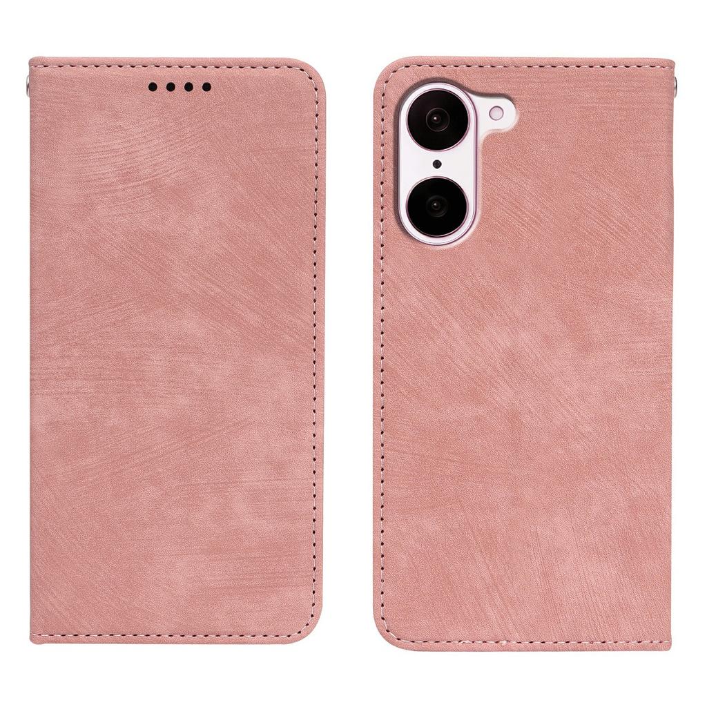 For OnePlus Ace 5 Racing 5G/Nord CE 5G Case Strong Magnetic Leather Wallet Phone Cover with Striped Texture