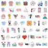 100 Waterproof Nurses' Day Stickers for Notebooks, Luggage & Water Bottles
