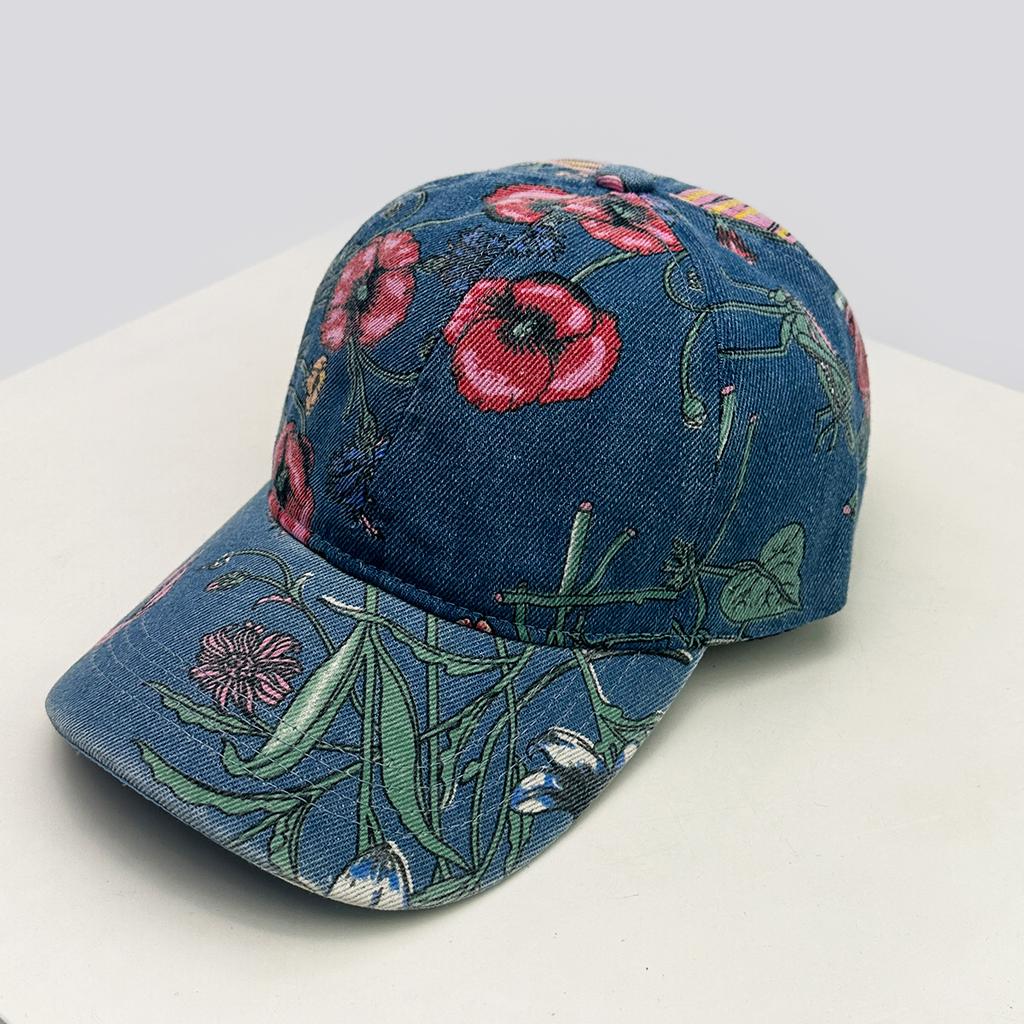 Baseball Plants And Flowers Printed School Old Vintage Women New Brand Latest Fresh Caps Peaked Hats Sunshade Casual Versatile Elegant Outdoor