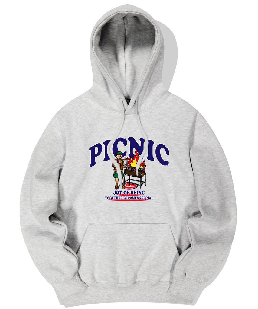 Picnic Barbeque Graphic Hoodie - White