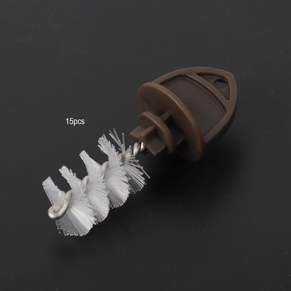 15Pcs Brown Home Beer Faucet Tap Protective Brush Cap Plug Cover Beer Production Accessory