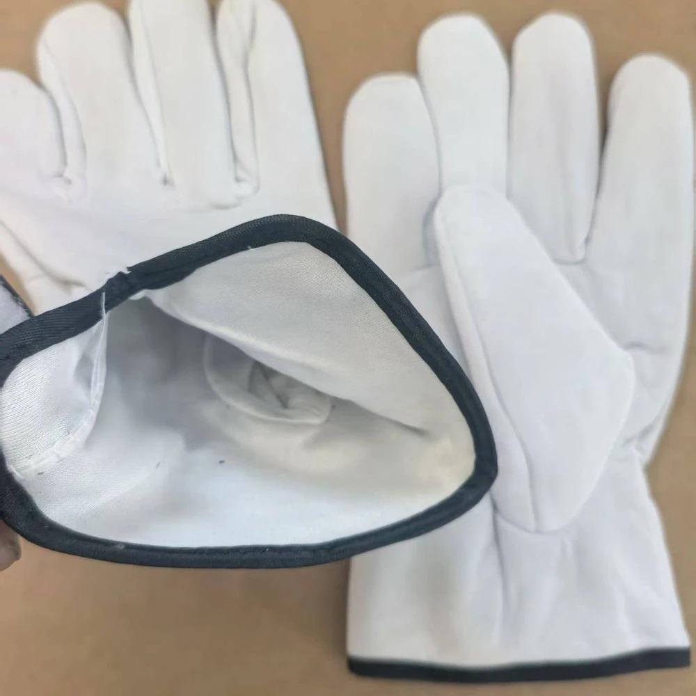 

1 пара альпинистских перчаток из овчины, лыжные перчатки, рабочие, для сварки, для защиты, садовые, спортивные, мотоциклетные, для водителя белый