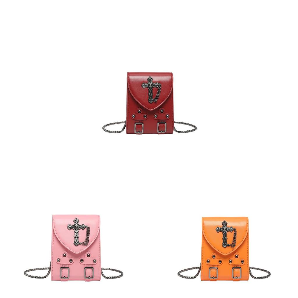 Pu Small Square Bag With Studs For Womens Daily Casual Use