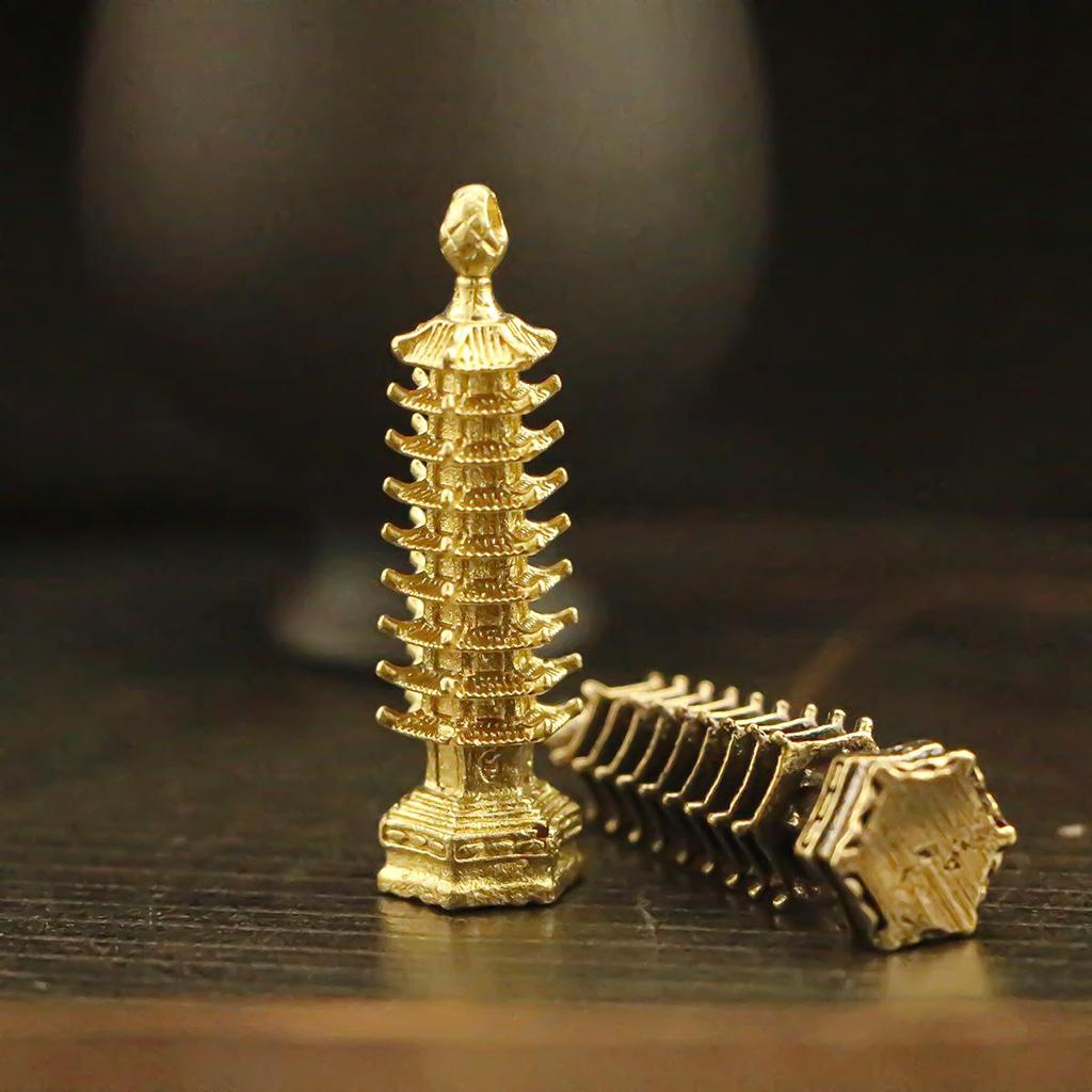 Chinesischer Messing Neunstöckiger Wenchang Turm Schlüsselanhänger: Gaokao & Zhongkao Schülergeschenk