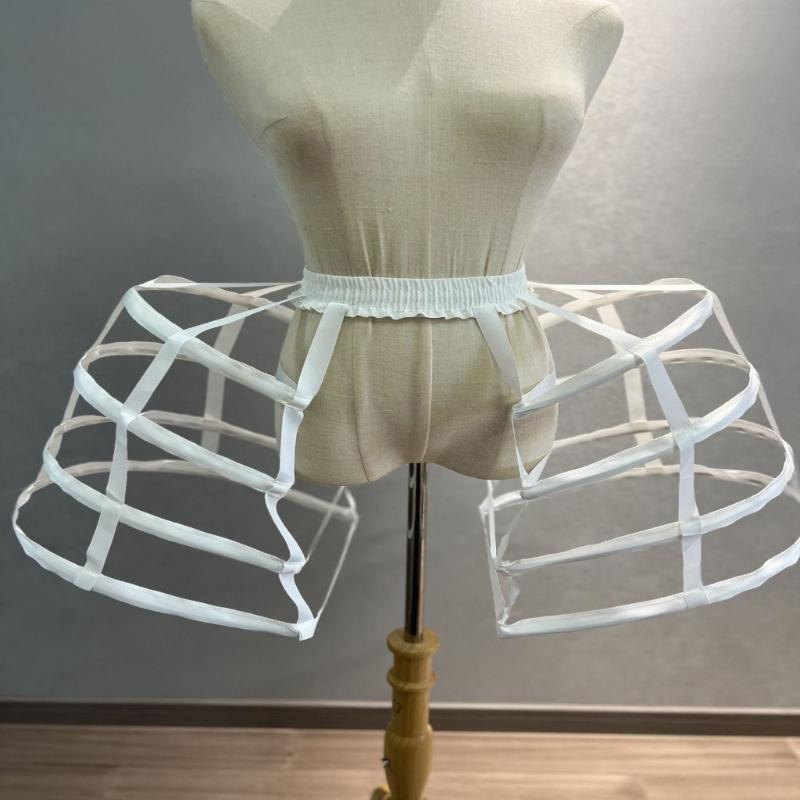 Crinoline Petticoat Polyester 4 Hoops Short Half Slip Underskirt for Girls Wedding Bridal Underskirt Slip