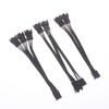 4Pin PWM Fan Splitter Extension Cable 1 To 2 3 Ways Black Sleeved for Desktop Workstation Cooling