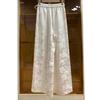 Modern Jacquard Wide-Leg Women's Summer Pants: Loose, Straight, Slimming, Drape Design