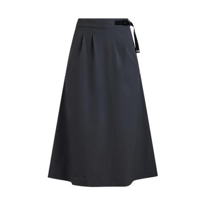 Seria Miejska Outdoor Wygodna Modna Prosta Wszechstronna Jednolity Kolor Casualowa Długa Spódnica Kobiety spódnice Rhino-Gray 1389310-025