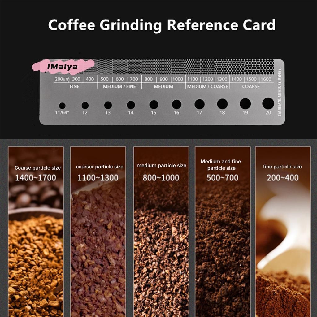 Coffee Powder Grinder Thickness Comparison Card Grinding Reference Scale Accurate Measurement Coffee Accessories