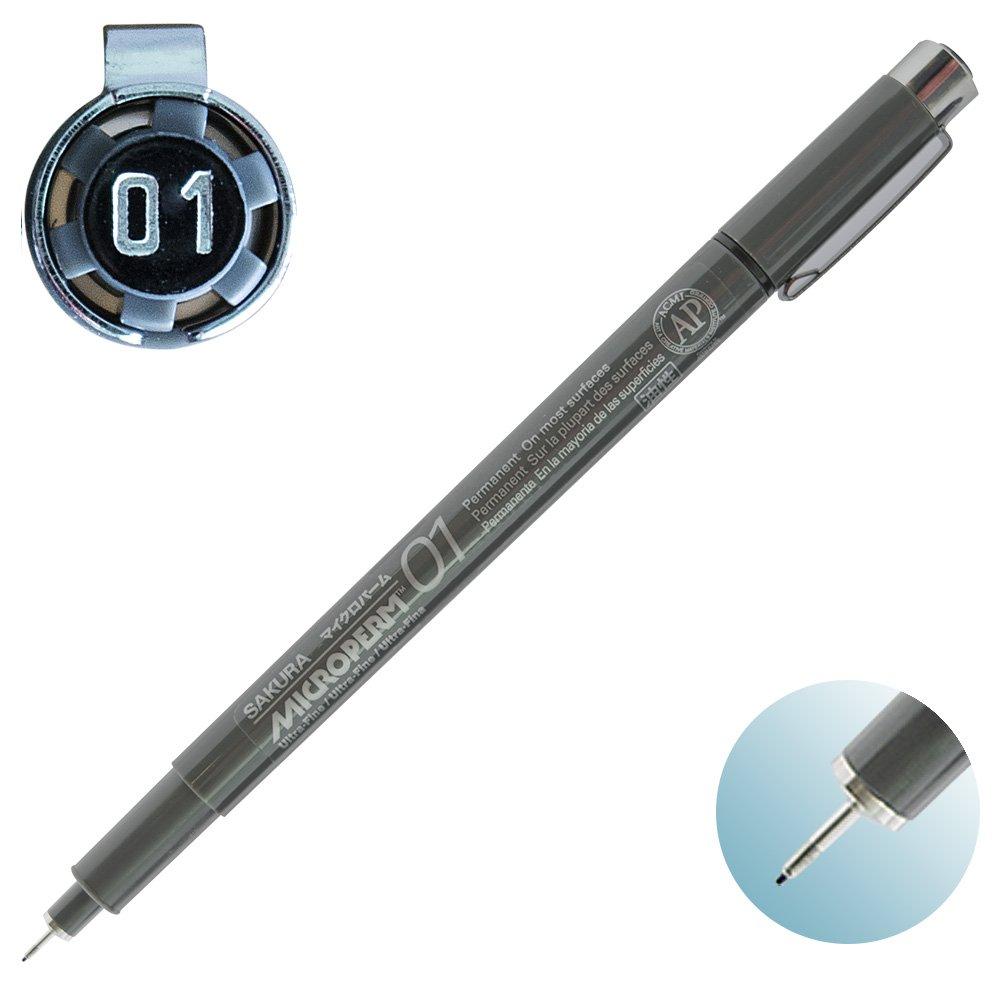 Sakura Micro Palm 01 10 Pens Cray-Pas Oil-Based Pen, EOK01#49-10P, Black,