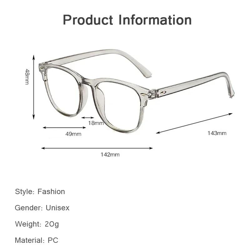New Vintage Transparent Computer Glasses Frame Women Men Anti Blue Light Eyewear Blocking Glasses Optical Spectacle