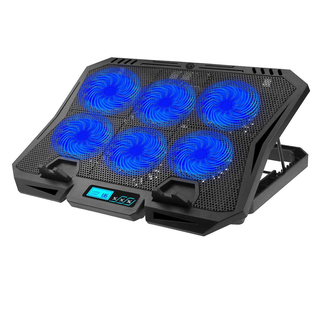 X6A Laptop Radiator: 7-Speed Height-Adjustable Cooling Fan Stand with Display Base