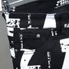 Nowe męskie modne litery dżinsy z nadrukiem Skinny gazetowy wzór nadrukowany osobowość Slim Fit Denim Pants